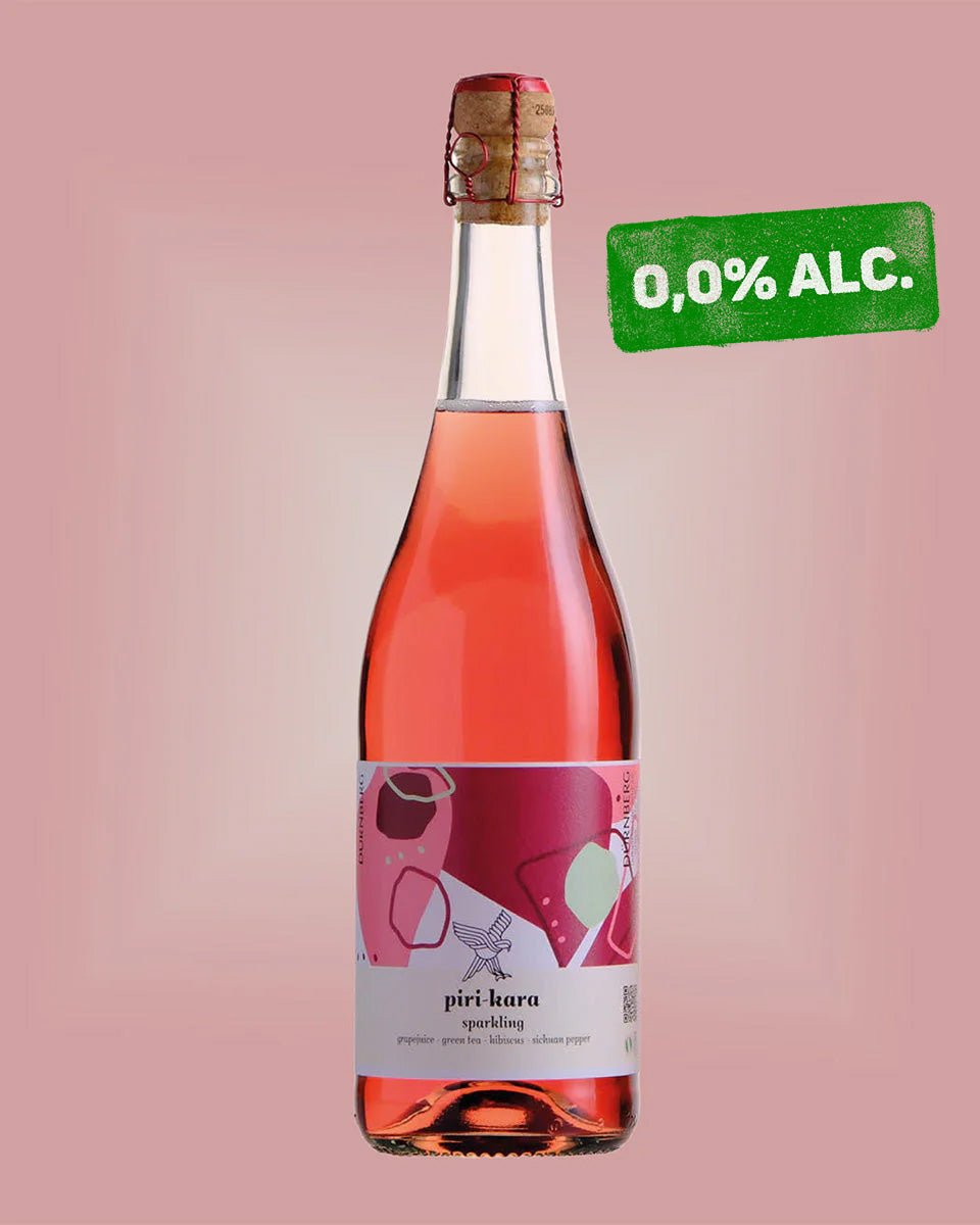piri-kara<br>sparkling rosé juice & tea<br><b>alkoholfrei</b> - Dürnberg Direkt